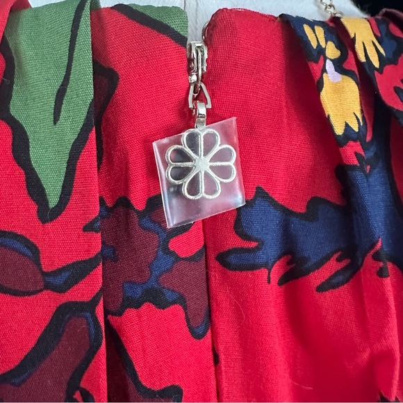 Kate Spade Red Botanical Garden Pleated Shift Dress XL NWT - Picture 4 of 7